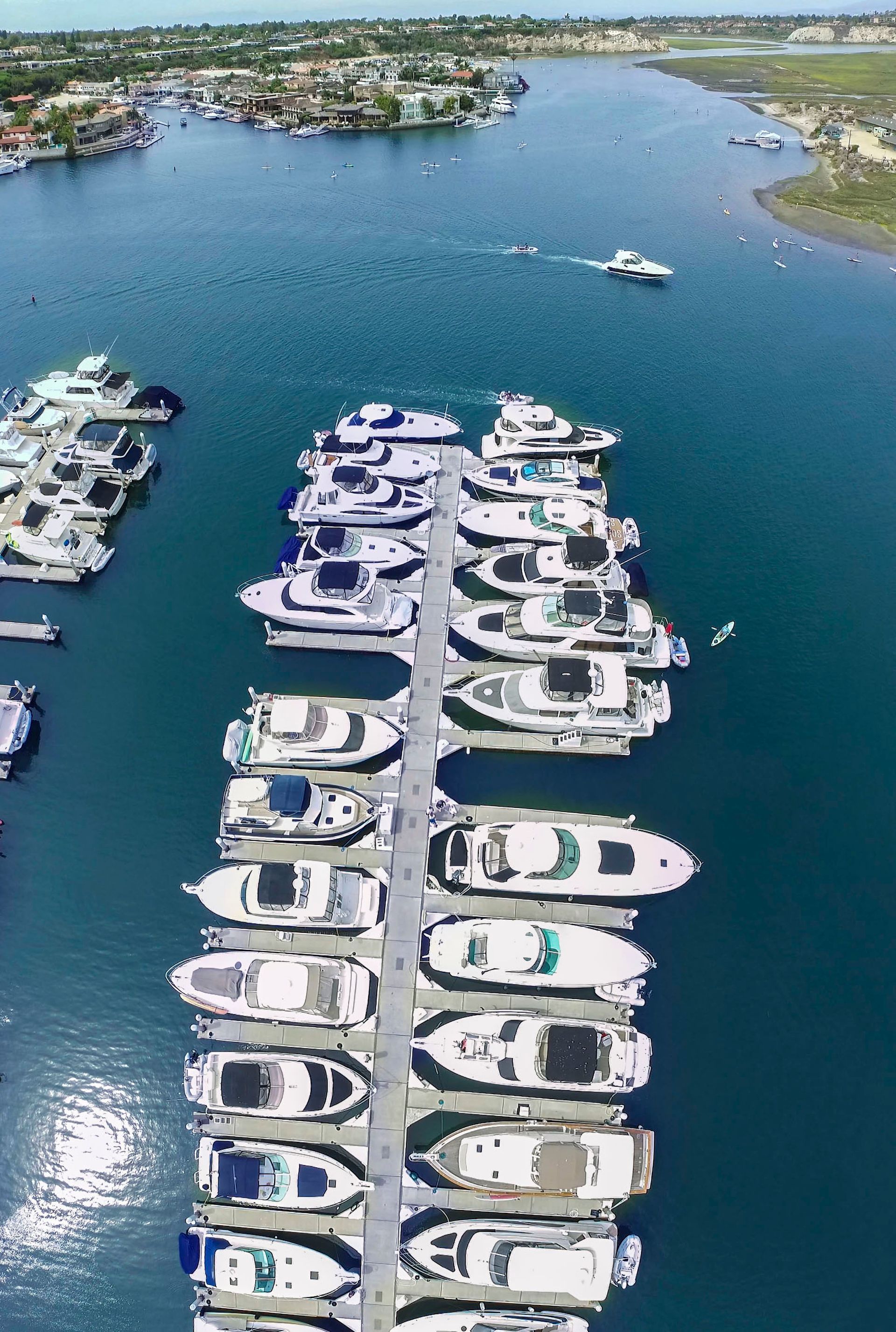 Aerial View of Marina Dock