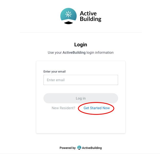 Sample of the login page for tenants to make fee payments online