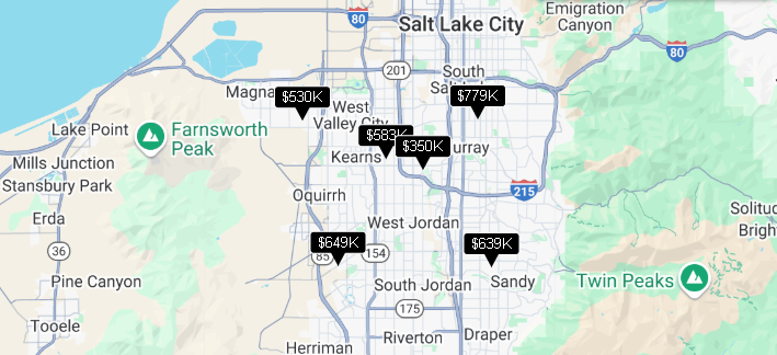 Mapa de Salt L lake City, UTAH