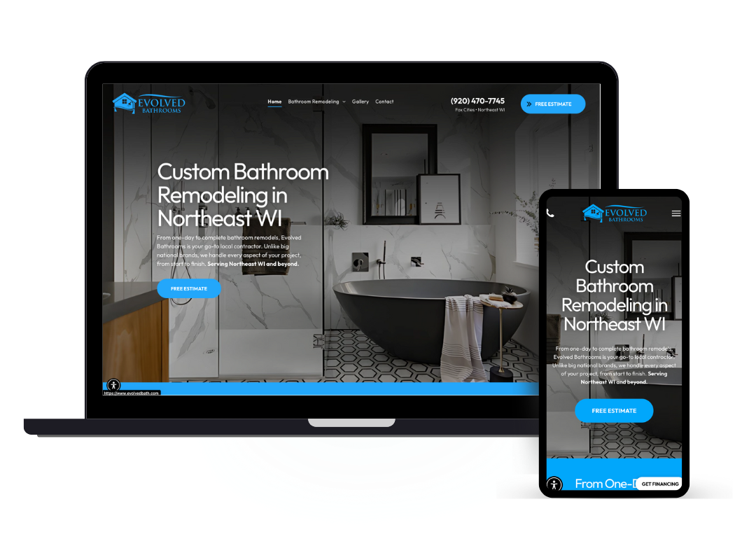 web design for home remodeling neenah wi
