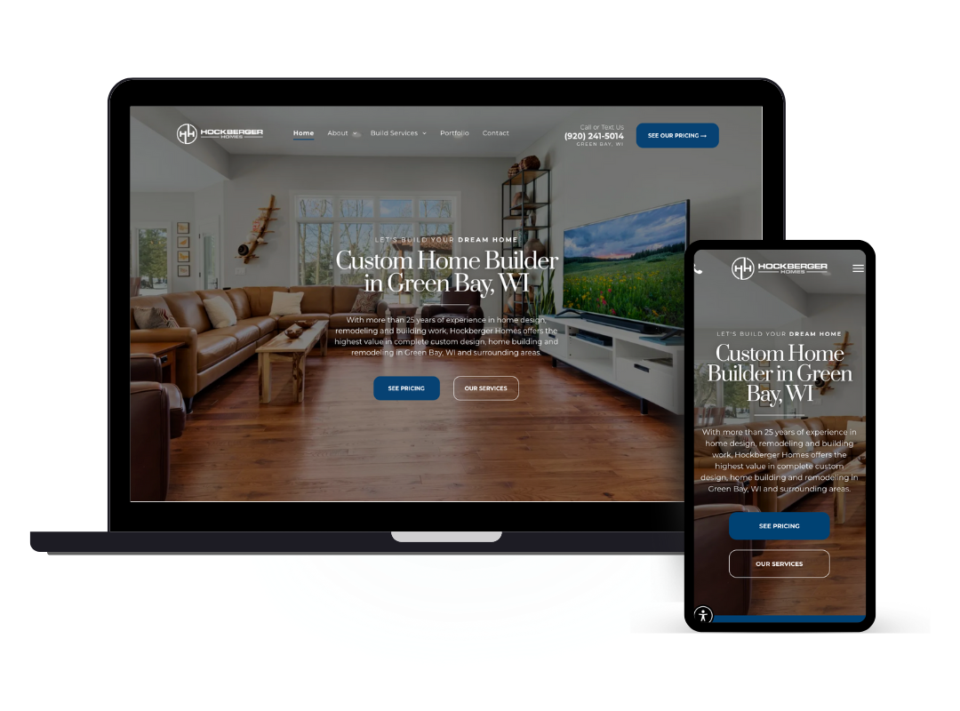web design for home builder wisconsin