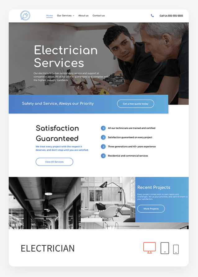 Electrician Web Design Website Design for Electricians