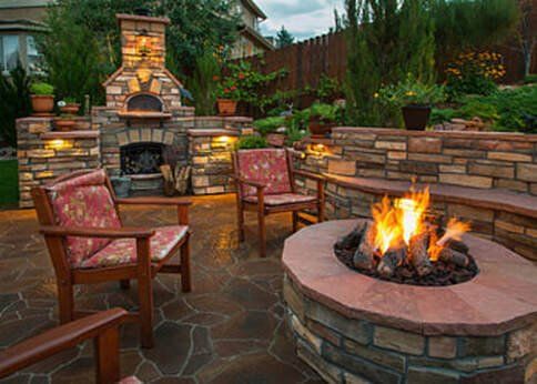 Stone fire pit in Carson City, NV