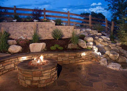 Wall and under seat outdoor lighting in residential property in Carson City Nevada