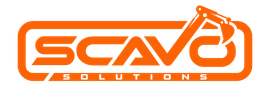A logo for a company called scavo solutions