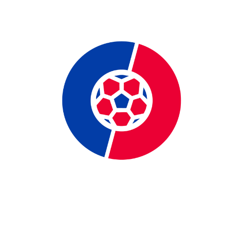 APSL logo with soccer ball is in the middle of a blue and red circle.