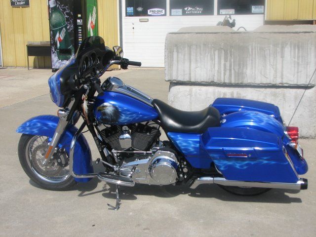 Blue Harley Davidson Motorcycle