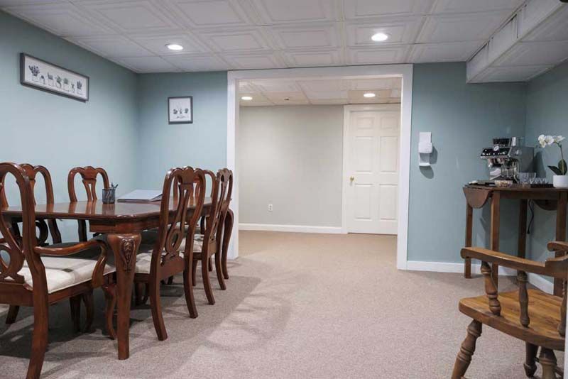 Interior and exterior photos of Cusick Funeral Home in Somerville, NJ