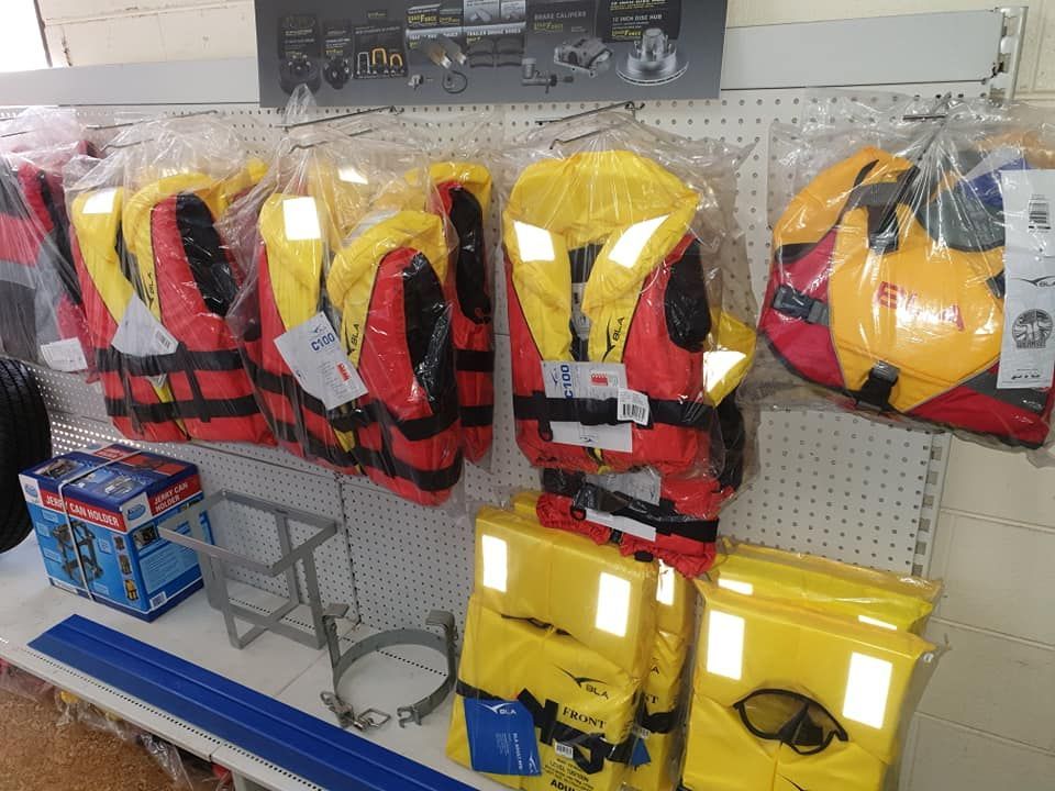 Life Vests in Yellow and Red — Tolga Traders in Tolga, QLD