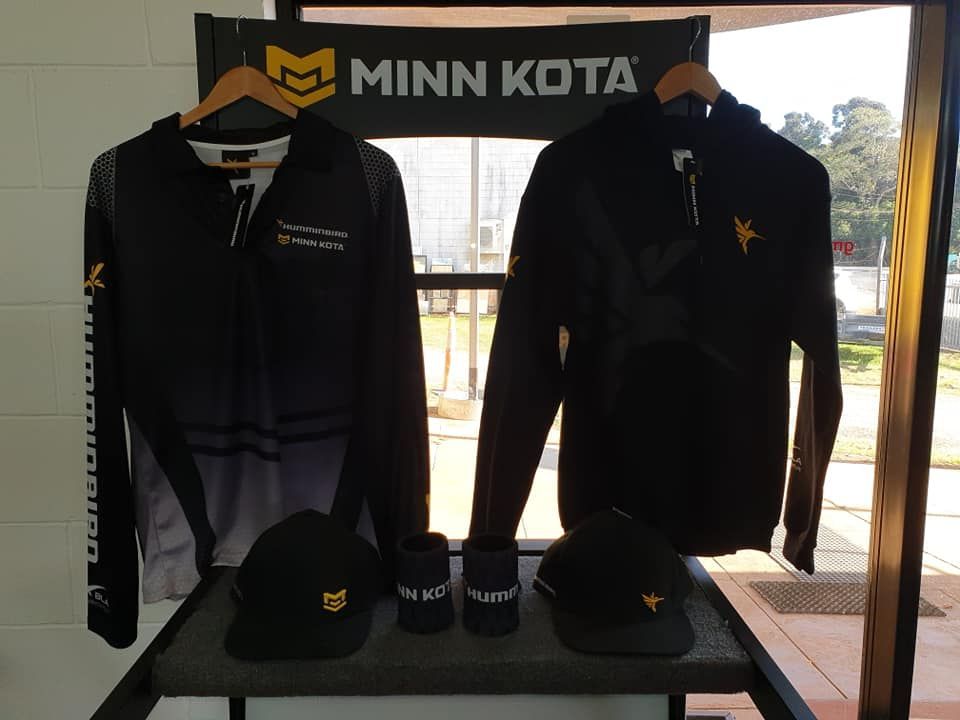 Minn Kota Branded Apparel, Including Black Hoodie — Tolga Traders in Tolga, QLD