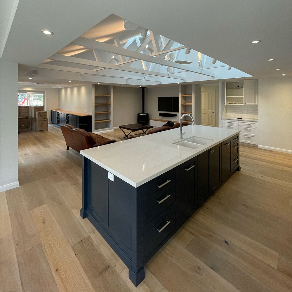 A completed kitchen project