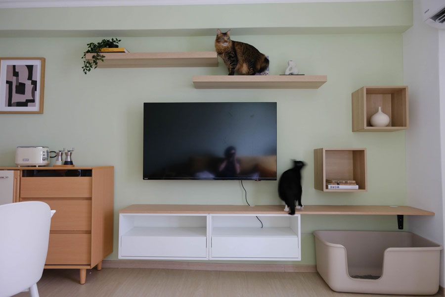 減少育兒壓力的高雅客廳-After