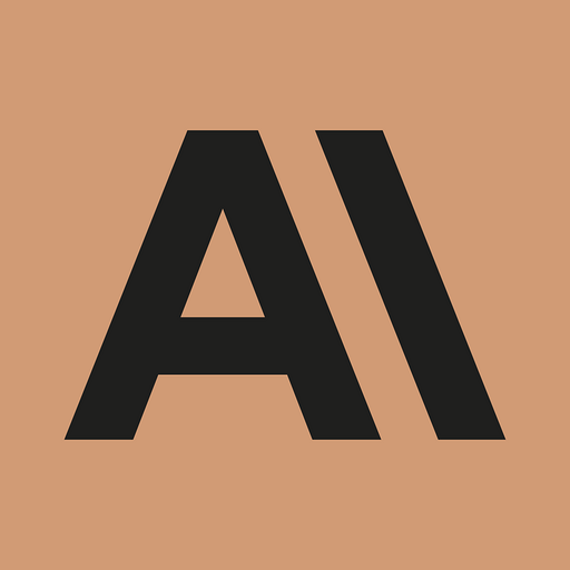 A black letter a on a brown background