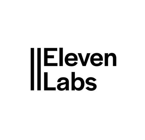 The logo for eleven labs is black and white on a white background.