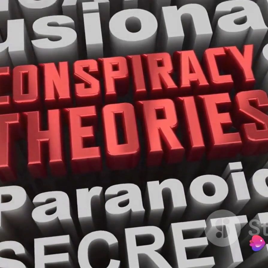 A poster that says conspiracy theories paranoid secrets