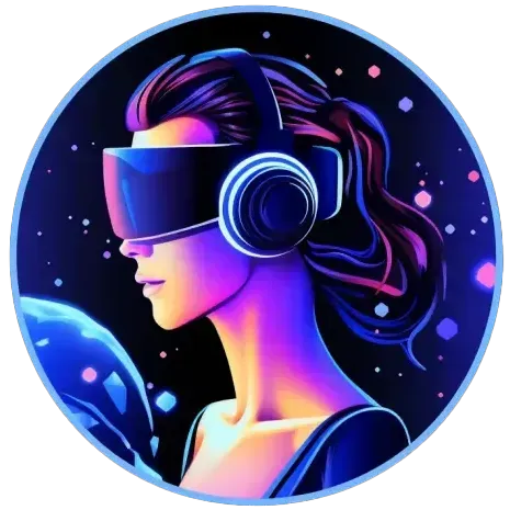 A woman wearing headphones and a virtual reality headset.