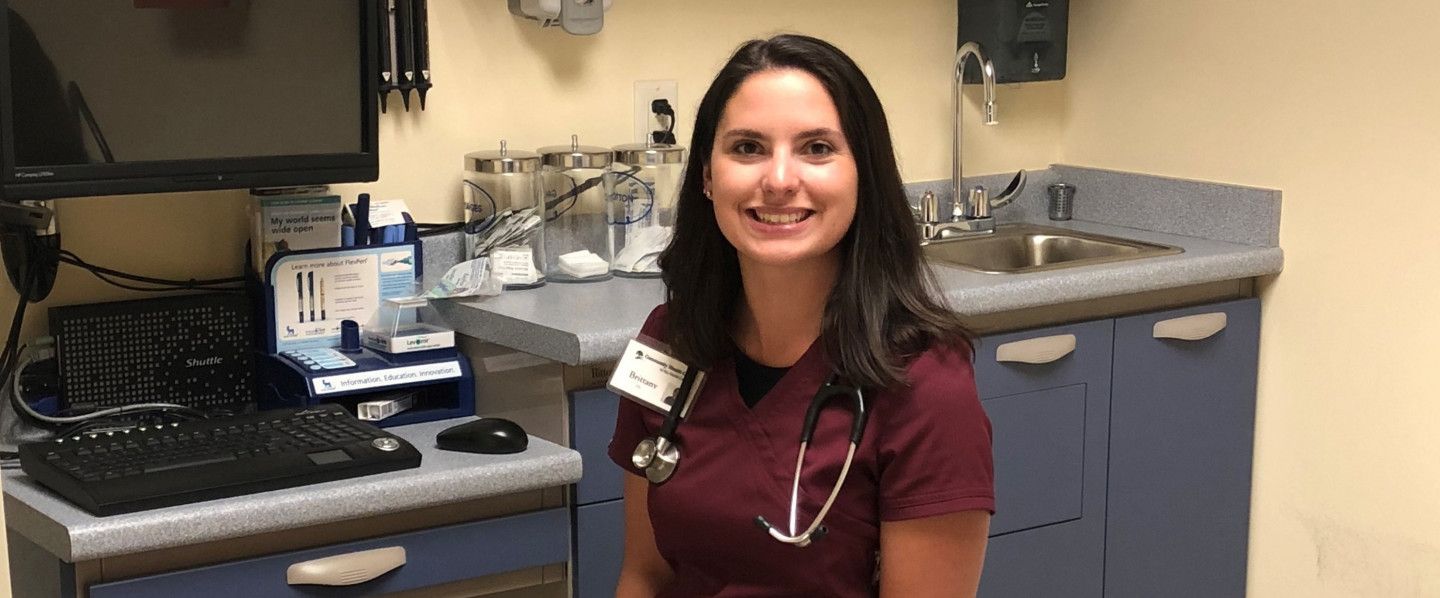 Brittany Terpstra, Physician Assistant in her exam room.