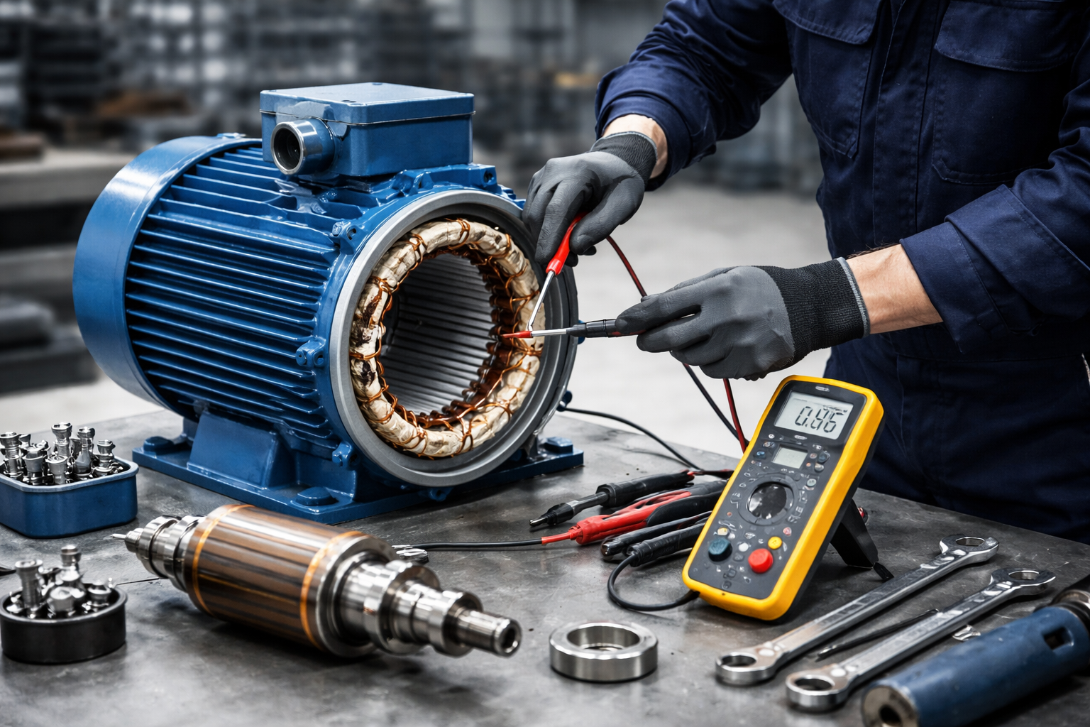 Assistenza e riparazione di motori elettrici