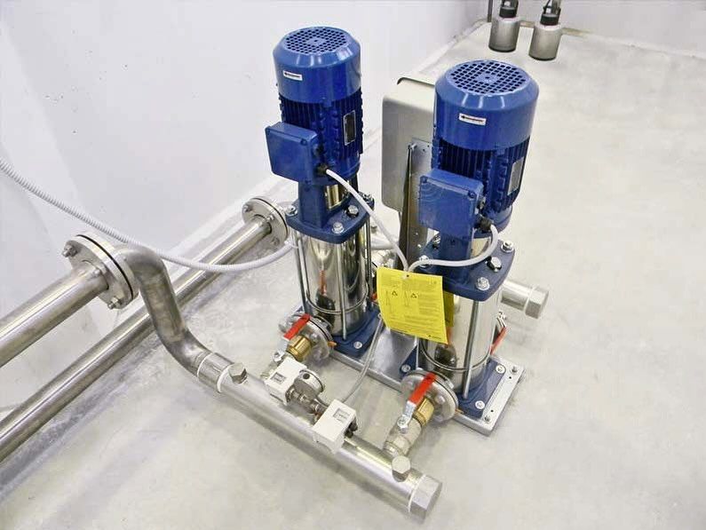 impianto di pompaggio per fluidi industriali