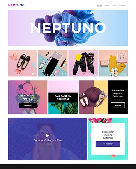A screenshot of a website called neptune.