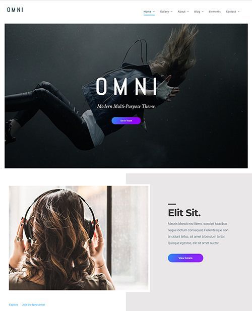 A woman is wearing headphones and listening to music on a website.