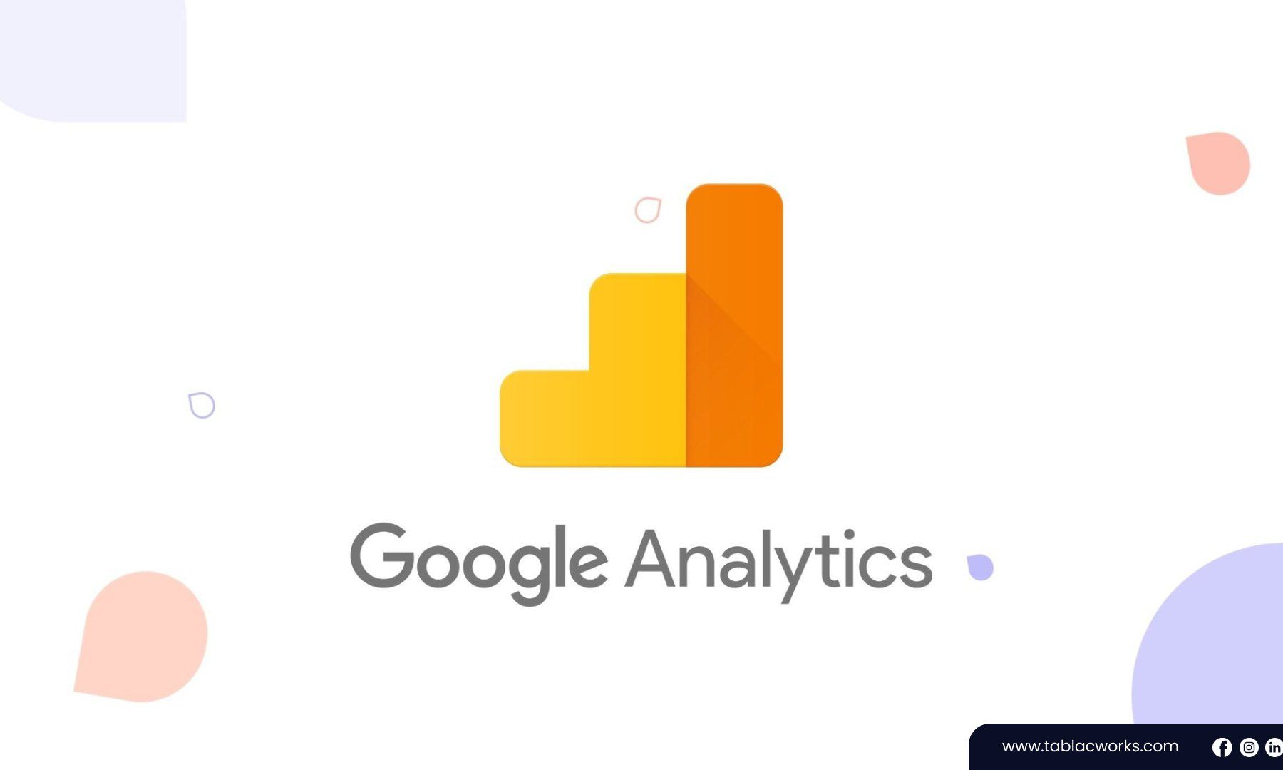 The google analytics logo is on a white background.