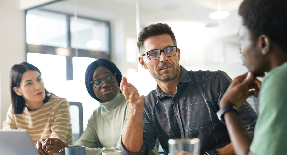 Team at a charity working on their strategy for the new year