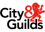 The city & guilds logo has a red lion on it.