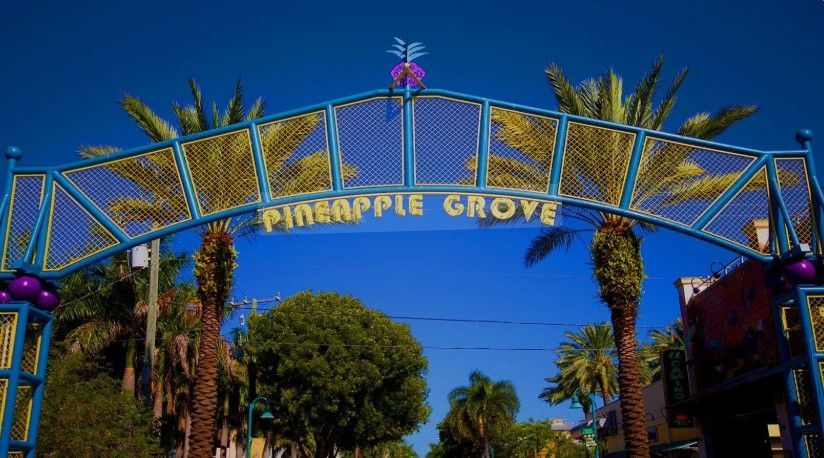 Pineapple Grove Sign in Delray Beach, Florida