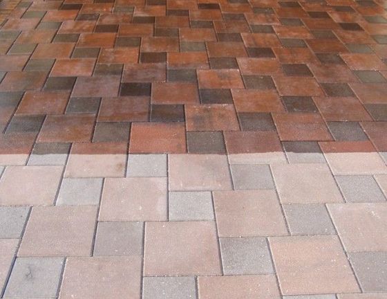 Paver Sealing, before and after