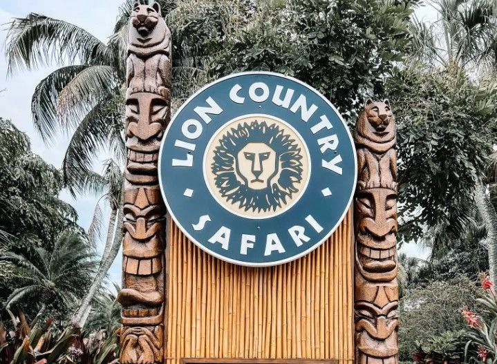 Lion Country Safari Sign in Wellington, Florida