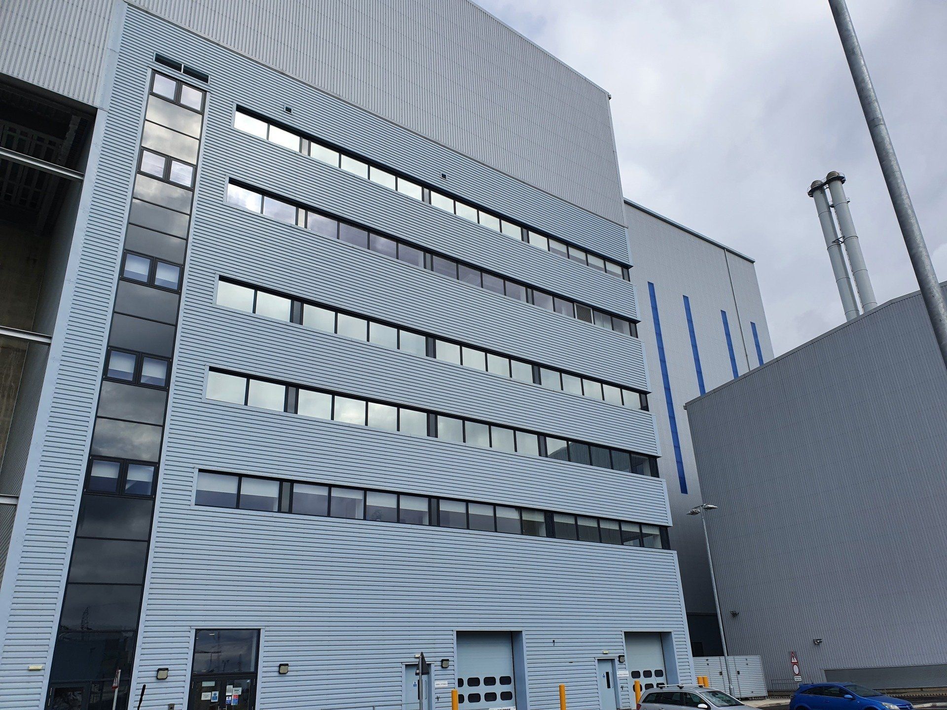 Office windows tinted in mirrored window tint