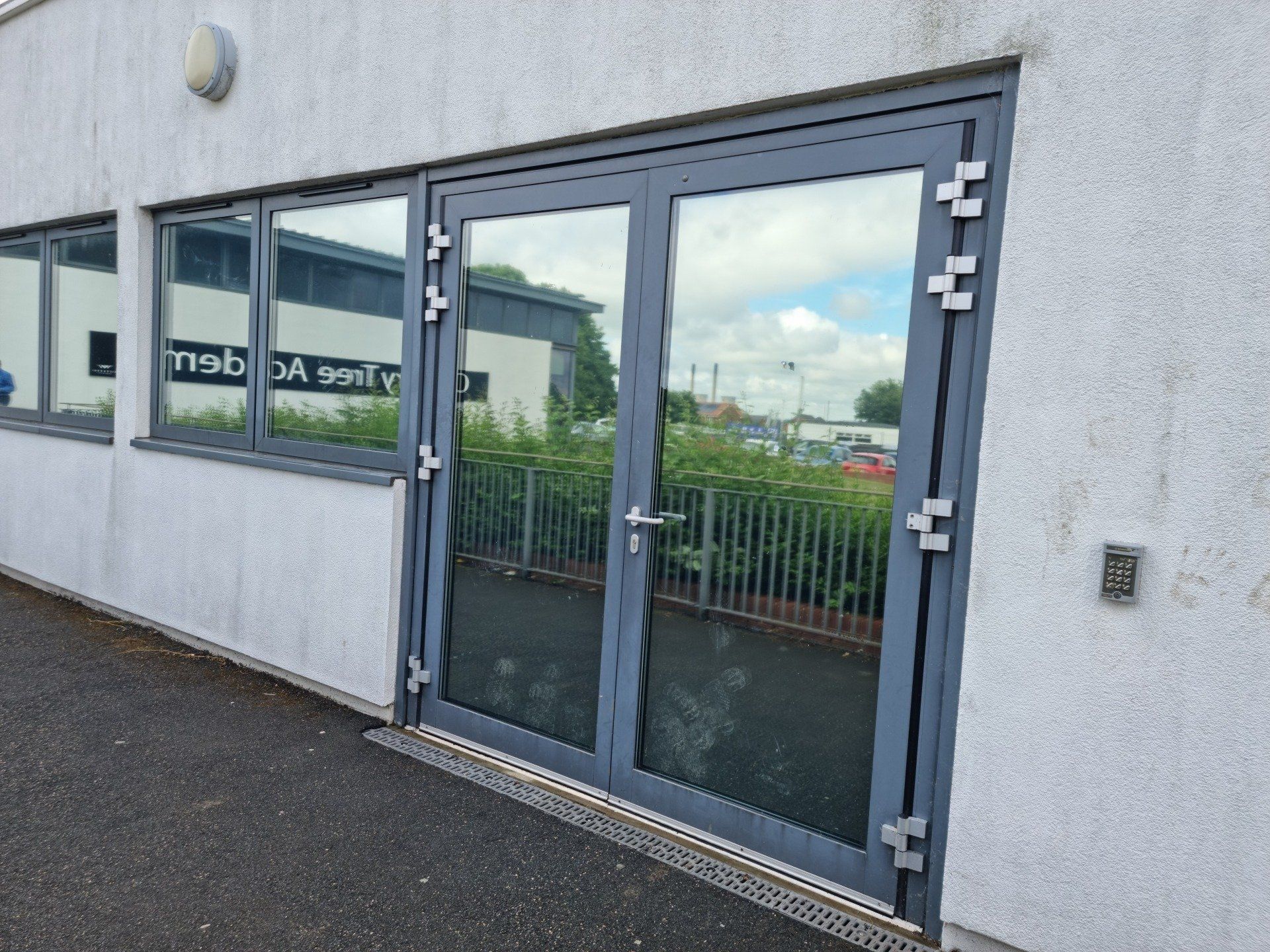 school windows tinted for heat reduction and privacy