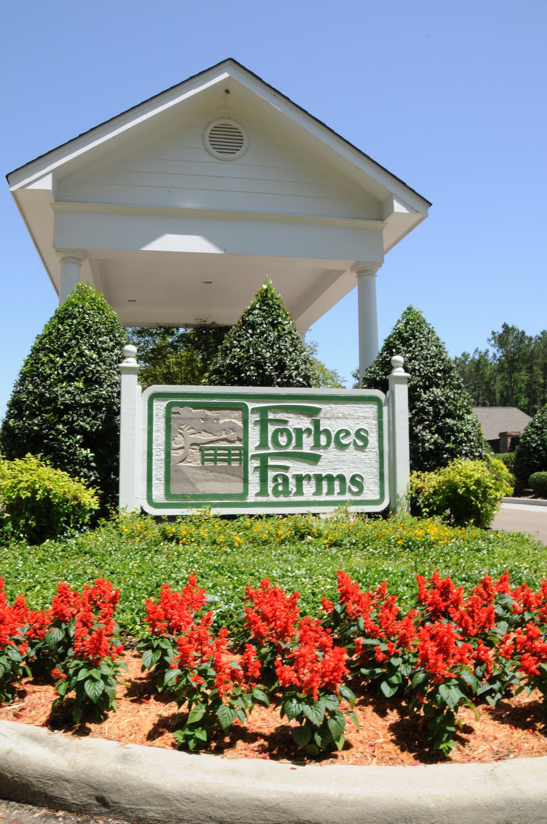 Private, gated entrance to Forbes Farms neighborhood in Hammond, LA | Lots for sale in Hammond