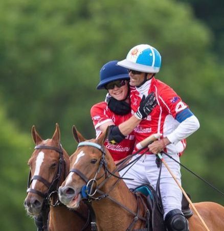 Sam Wisbey Hugging Adolfo Cambiaso for Scone