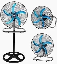 VENTILADORES -  HDK 18″ de Pie X 3 UNIDADES (5 ALETAS)