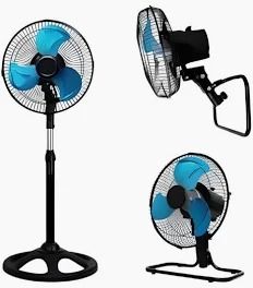 VENTILADORES -  HDK 18″ de Pie X 3 UNIDADES (3 ALETAS)