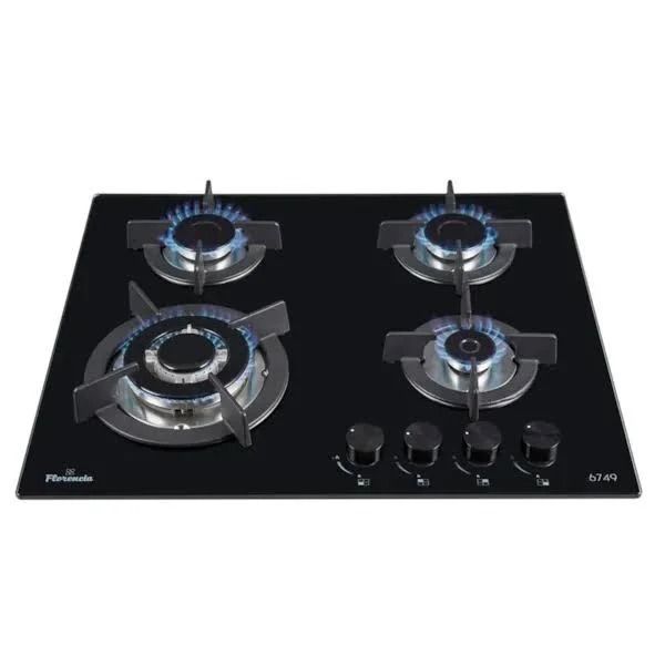 COCINA EMPOTRABLE CON VIDRIO TEMPLADO Y ENCENDIDO AUTOMÁTICO - 4 hornallas Itatiaia