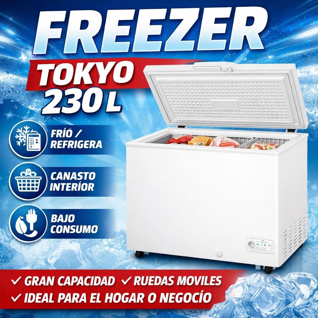 FREEZER Congelador Marca TOKYO / 230 Litros.