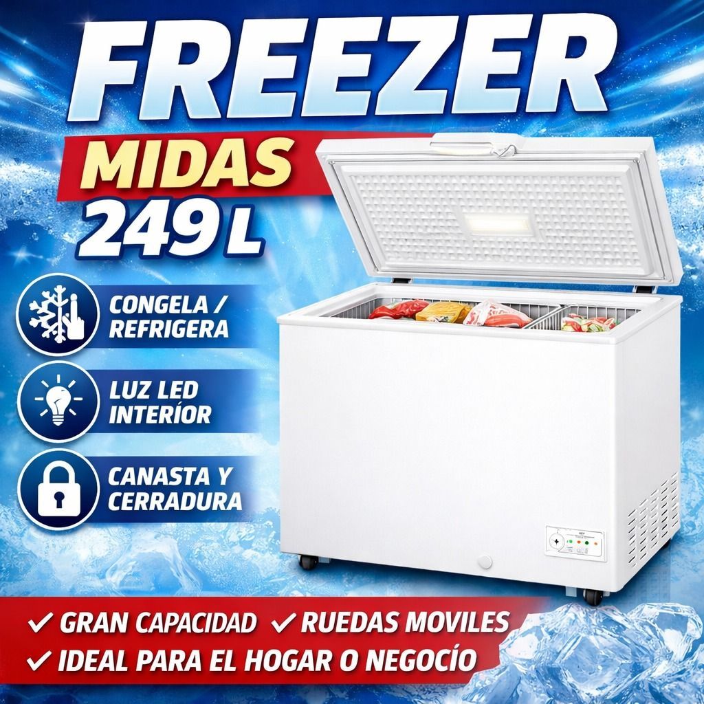 FREEZER Congelador Marca MIDAS 249 Litros