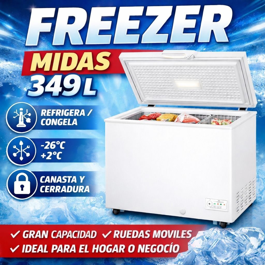 FREEZER Congelador Marca MIDAS 349 Litros