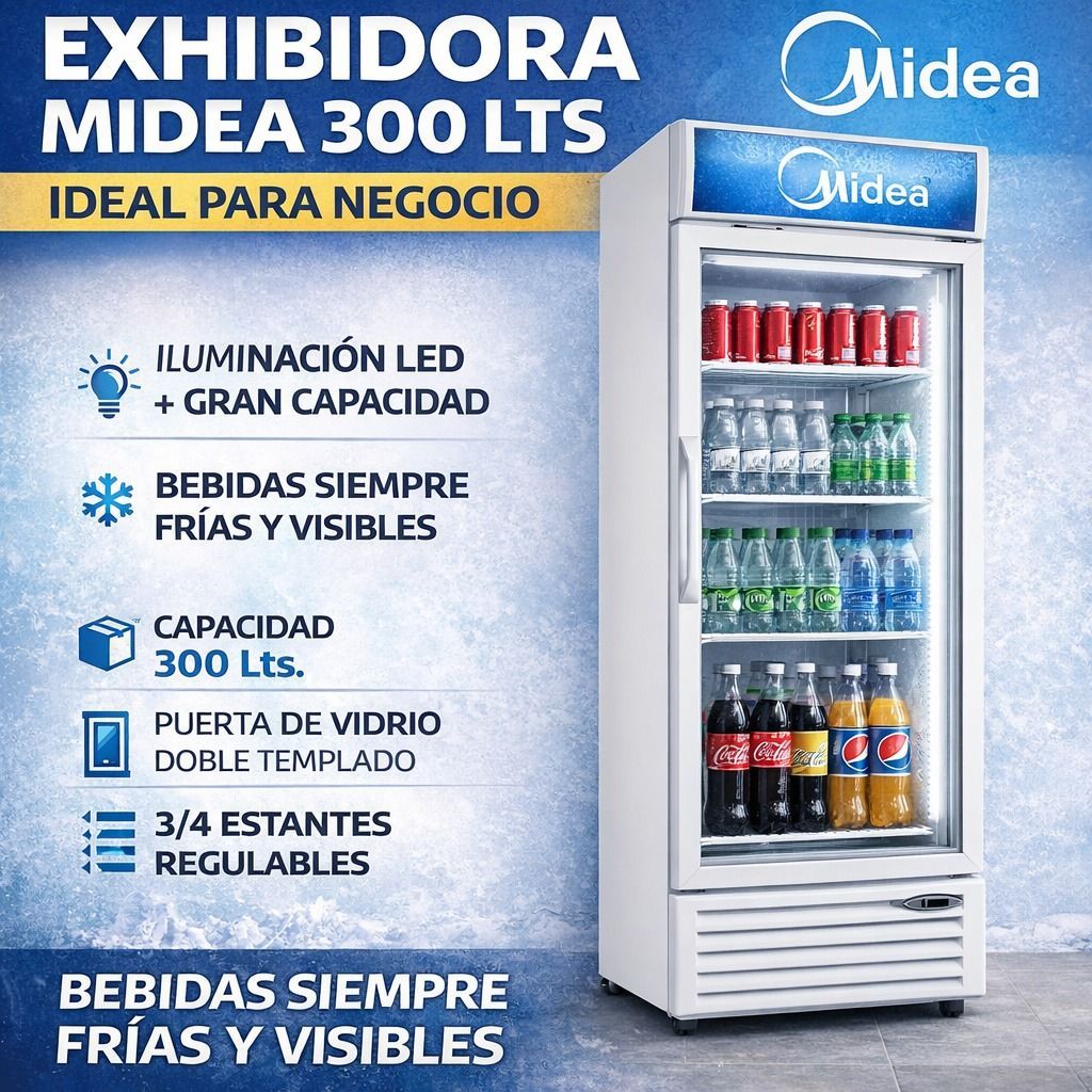 EXHIVIDORAS (VISICOOLER) de 300 litros / Marca MIDEA