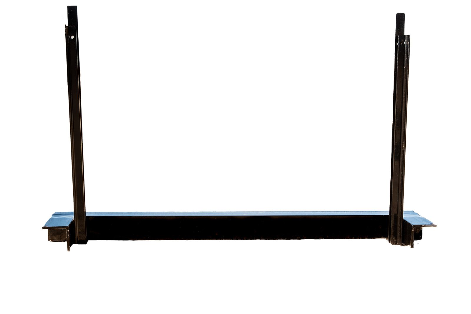 Black metal coil rack carrier with horizontal coil holders