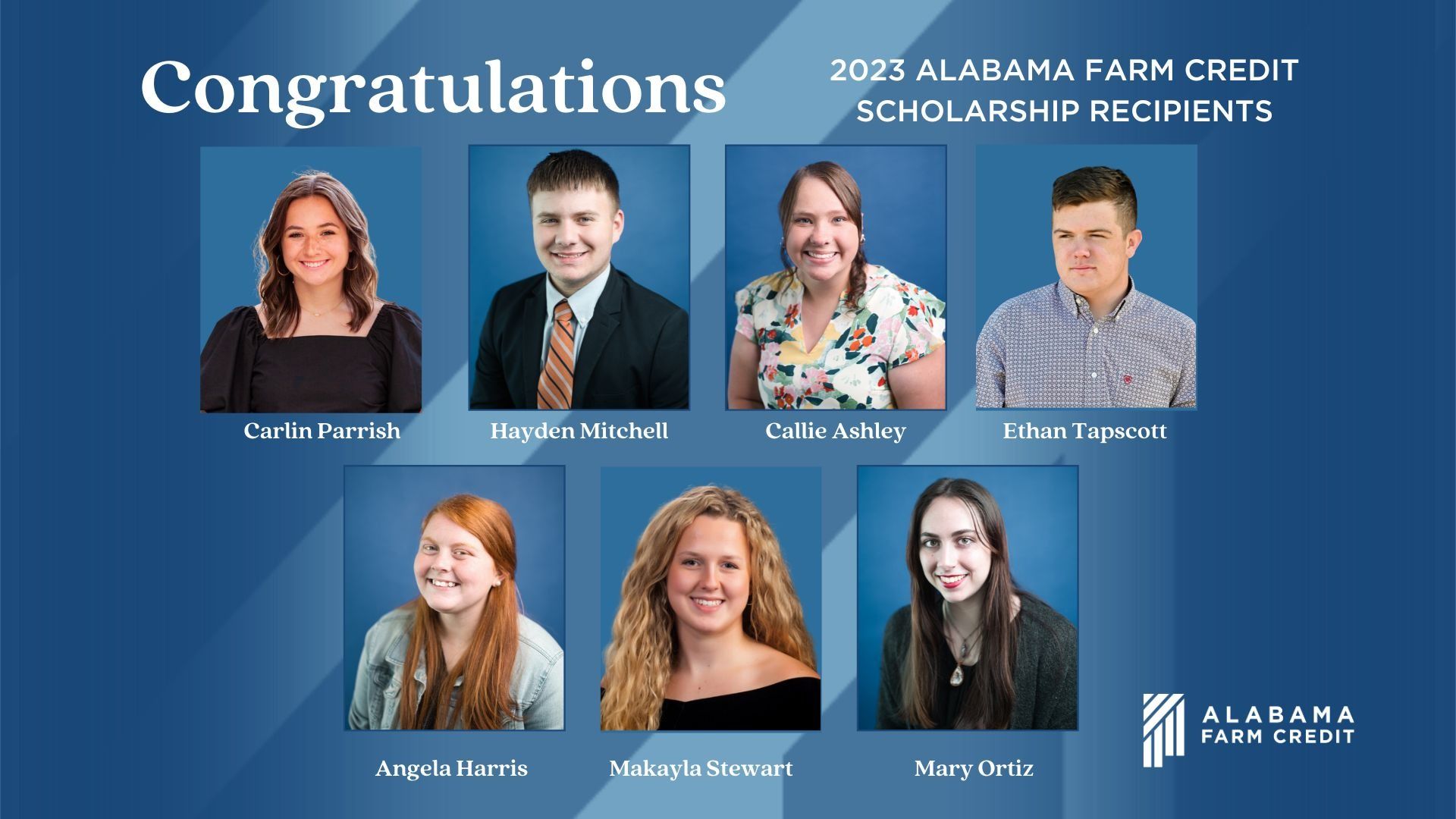 2023 alabama farm credit scholarship recipients