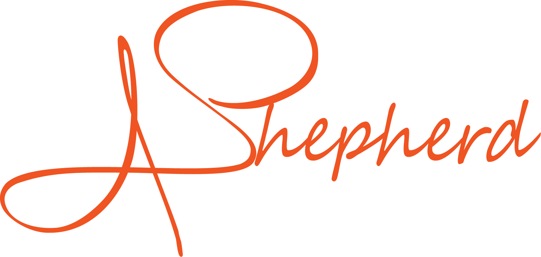 Orange cursive text: A Shepherd.