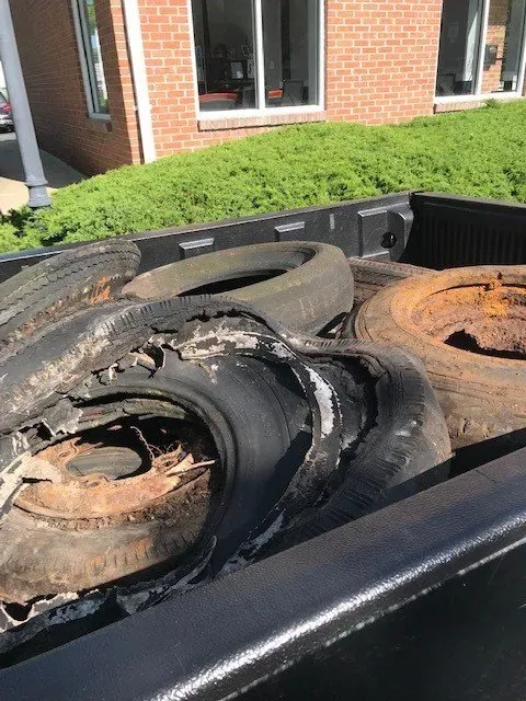 Junk Removal With Tires - Orangeburg, NY - Clean Space Junk Removal And Cleanouts