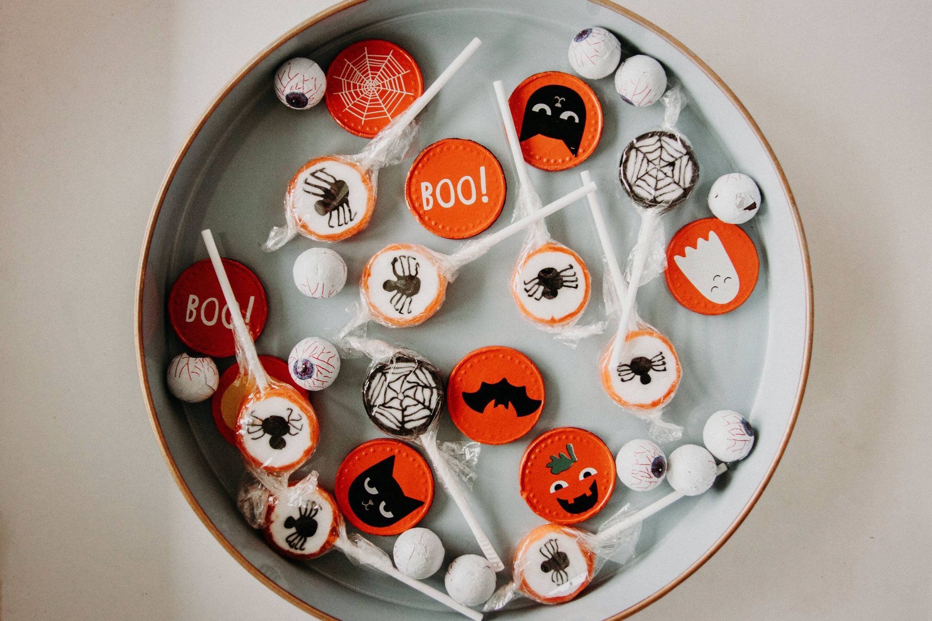 Halloween candy on a plate