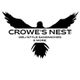 A black and white logo for crowe 's nest deli style sandwiches and more.