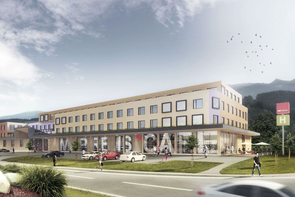 Mpreis Gebäude neue Fassade