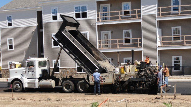 Large Truck With Asphalt — East Peoria, IL — Tazewell County Asphalt Company